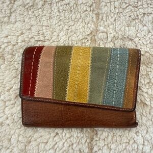 Fossil wallet multi leather suede
